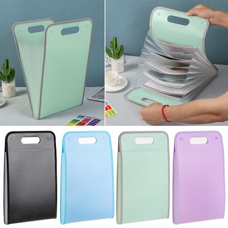 A4 Yksivärinen urkukansio Tiedostokansio Muovinen kannettava vihreä