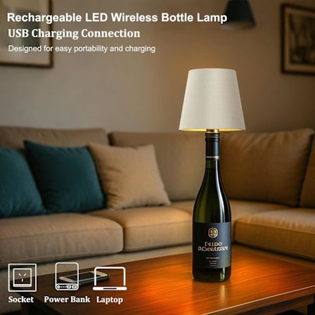 Elektrisk bar bordslampa atmosfärlampa utomhus campinglampa bordslampa vinflaska nattlampa