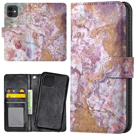iPhone 12 Mini - Plånboksfodral/Skal Marmor