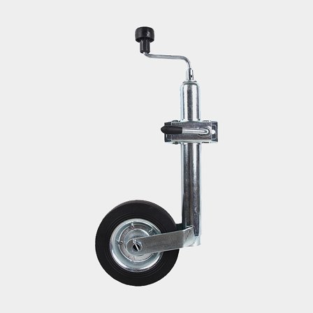 Jockey wheel for trailer 360 kg, with crank + fittings