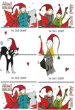 Åland - Julen 2009 - Postfrisk gutterpair