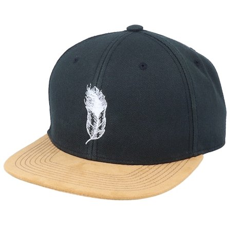 Iconic - Feather Black/Suede Snapback Snapback Black Cap - @ Hatstore