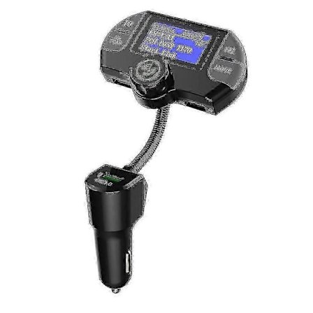 Digital DAB-radiomottaker Bil DAB-tuner Bluetooth 4.2 FM-sender Aux Stereo Musikk Qc3.0 Dobbel USB-støtte TF-kort U-disk