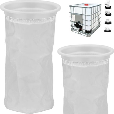 2 stk IBC Nylon Lås Filter, IBC Filter, IBC Regnvannstank Lås, Tynnfilter (25cm)