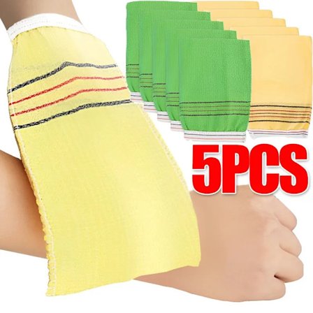5/1Pcs Shower Bath Scrub Glove Korean Exfoliating Body Scrub Shower Towel Washcloth Portable For Adults Coarse Grain Brush
