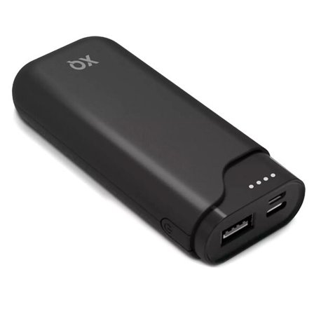 Freenet Powerbank 5000mAh med USB og USB-C - Svart