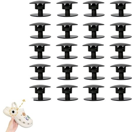 ING Croc Clog -kenkien korjausosat, 20 niittiä, musta