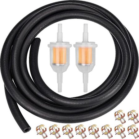 Polttoaineletkusarja - 2m 6mm polttoaineletku + 2 polttoainesuodatinta + 10 letkukiristintä Kawasaki-, Kohler-, Briggs & Stratton -moottoreille ja 