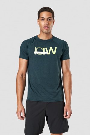 Training Mesh T-shirt Vivid Green Melange Men