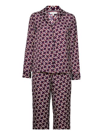 Long Sleeve Pj Set Monogram Pyjamas Multi/mönstrad Tommy Hilfiger