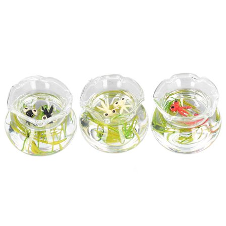 3 kpl Miniatyyri Akvaario Eläväinen Simuloitu Nukkekodin Akvaario Työpöydän Koriste Tarvikkeet