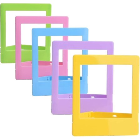 Färgglada fotoramar kompatibla med Fujifilm Instax Square Sq6, Sq10 och Sq20 direktbildskamerafilm, 5 stycken