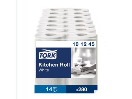 TORK Hushållspapper Plus 2-lagers, 280ark, 39,2 m, vit 14/fp - Lyreco - Städ och hygien - Toalettpapper och torkpapper - Hushållspapper