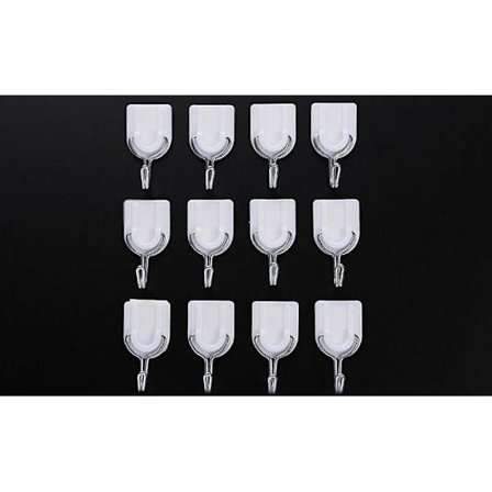 12 Stk. Stærke Selvklæbende Væg Klistrekroge