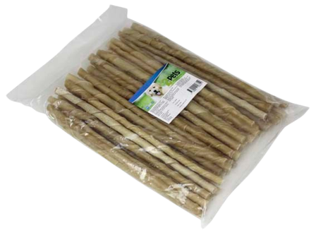 2 pets - Tyggepinne tvunnet 24 cm/ 9-10 mm, 50-pk. - Hund - Hundegodbiter & tyggebein - Dental tyggebein & tanntyggebein - ZOO.no