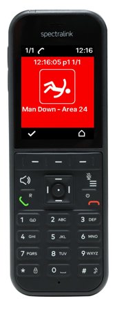 SPECTRALINK S37 DECT Handset, with Li-ion battery installed.