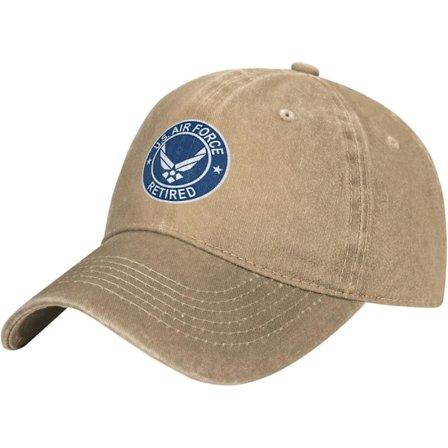 Yhdysvaltain ilmavoimien eläkkeellä oleva USAF denim-baseball-lippis säädettävä cowboy-hattu hengittävä urheilulippis, unisex miehille ja naisille bp-
