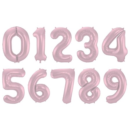 Sifferballong Pastellrosa Matt Metallic
