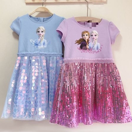 Pige Børn Frosne Elsa Princess Sommer Pailletter Kjole Casual
