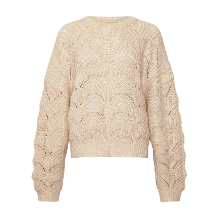 Noella Kari Knit - Ivory Tröjor Dam Beige XS/S