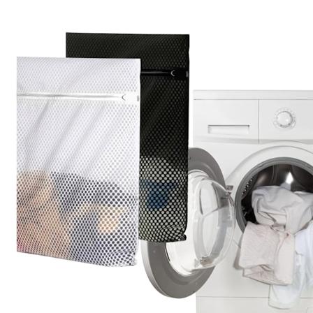 Vetoketjullinen pesupussi herkille vaatteille ja matkoille 40x6 Svart