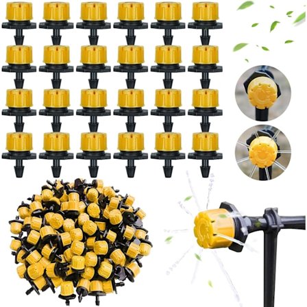 200st 1/4" Bevattningsdroppare, Justerbar Droppbevattning