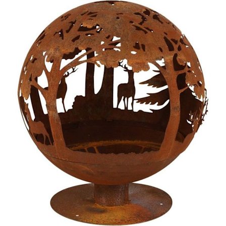 Pejs - Esschert Design - FF261 - Genanvendt metal - 57,5 x 57,5 x 66 cm - Rustfarve