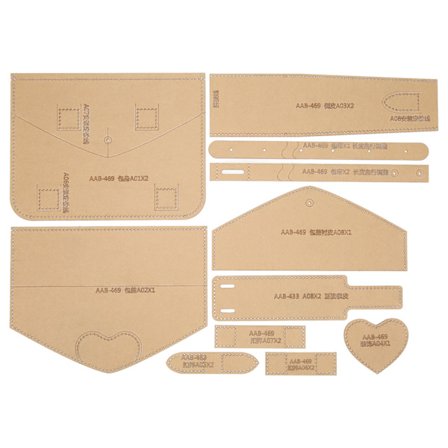 Skuldertaske Akryl Skabelon Mønster Høj Styrke Transparent Læder Taske Mønster Kit til DIY Manuelt Arbejde