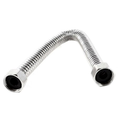 Badrum 19mm Duschslang i Rostfritt Stål 30cm Silver