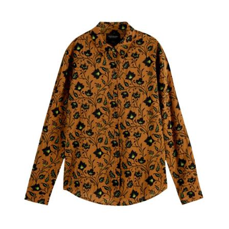 Scotch & Soda Woman stamped shirt Brun, Dame Skjorter