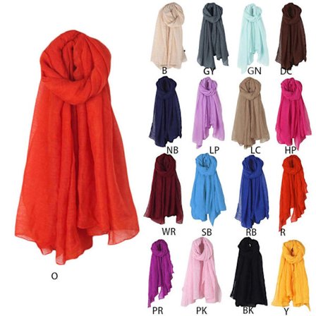 Kevyt kesähuivi, kevyt hartiahuivi, puuvillapellavaa, suuri pitkä ranta, päähuivit miehille ja naisille, matkailu, oranssi_Billiga gåvor