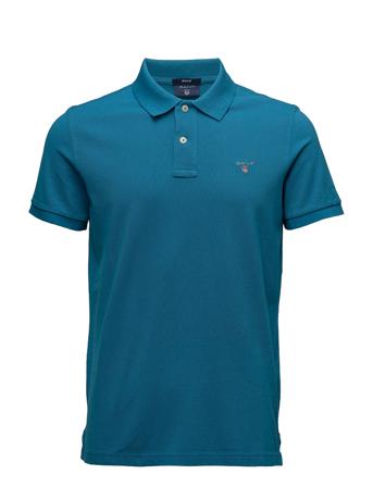 Original Pique Ss Rugger Polos Short-sleeved Blå GANT