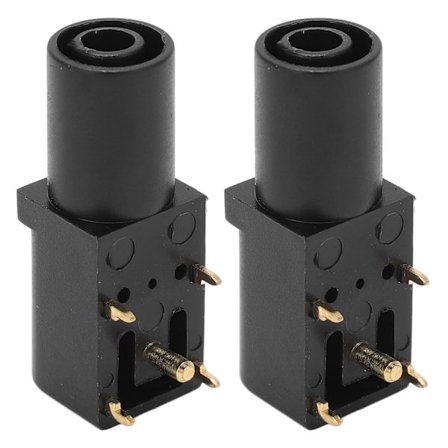 PCB Panel Socket 4mm Sveiset Type Høy Konduktivitet Sikkerhets Banan Socket for Multimetre Spenningstesting 2 stk Svart