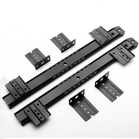 Lådskenor 350mm Lådskena Kullager Skena för tangentbord Utdragbar hylla (1 Par) Svart