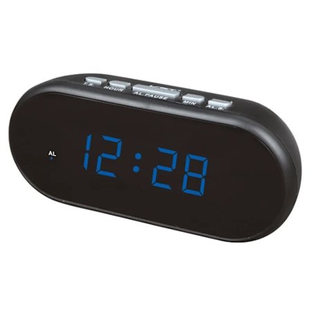 Radioväckarklocka LED Digital Väggklocka Digital Klockradio Plastväckarklocka Väckarklocka LED Digital Bordsklocka blå