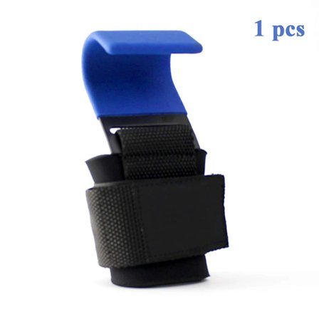 Tyngdlyftningskrokar med handledslindor Hand-Bar Handledsrem Gym Fitness Krok Viktrem Pull-Ups Styrkelyftshandskar Marinblå