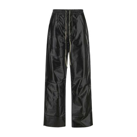 Rick Owens, Leather Trousers Zwart, Dames, Maat:M