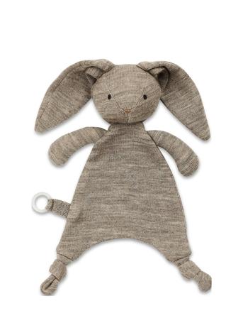 Cuddle Cloth, Rabbit, Nature Melange Wool Baby & Maternity Baby Sleep Cuddle Blankets Beige Smallstuff*Betinget Tilbud