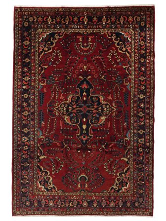 Hamadan Rug 233X334 Black/Dark Red Wool, Persia