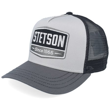 Stetson - Grau Trucker Cap - Kids Gasoline Grey/Black Trucker @ Hatstore