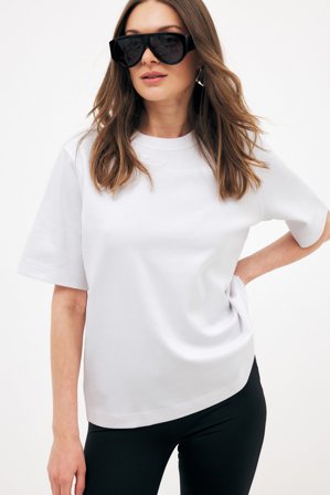 NA-KD Oversize-T-Shirt aus schwerer Baumwolle - T-Shirts - Weiß - XL