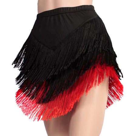 Kvinnors Tassel Latin Dance Kjolar, Salsa Tango Rumba Dancewear