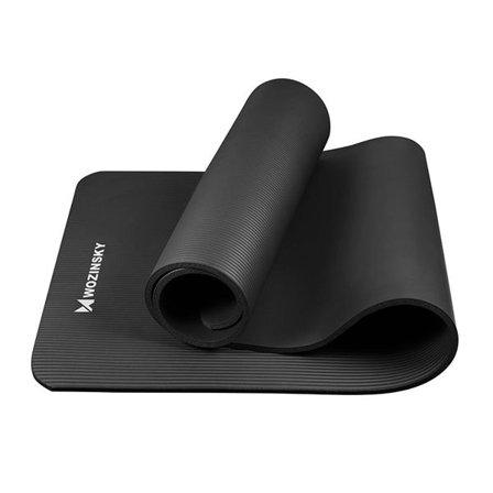 Wozinsky Yogamåtte 181 x 63 x 0,9 cm - Sort
