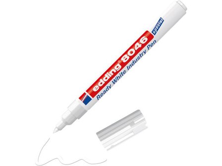 edding Märkpenna 8046 industri 1-3mm vit - Lyreco - Kontorsmaterial > Pennor > Märkpennor - Rund spets