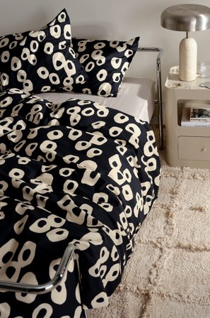 Jotex - Dynetrekksett Dobbeltseng Økologisk Svart/vit - OVO - Kjøp Dobbeltseng hos Jotex