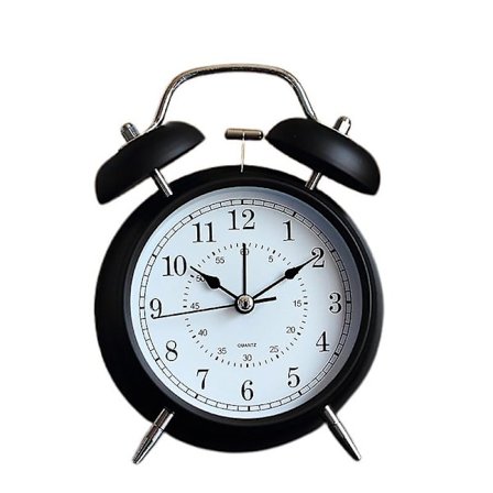 2023 4-inch Alarm Clock, Silent Alarm Clock For Students, Small Cute Desk Clock For Home Use, Bedside Clock (black)
