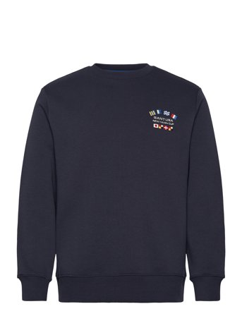 GANT Graphic C-Neck - Navy - S