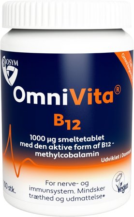 Biosym OmniVita B12 100 tabl., Helse & Madvarer, B-vitamin, B12 Vitamin