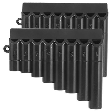 2 stk. 8-hulls panfløyte-sett for nybegynnere for barn og studenter - ABS panfløyte øveinstrument for nybegynnere for studenter og barn som lærer 