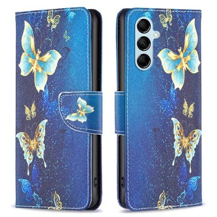 Wonderland Samsung Galaxy M14 Flippetui - Gylden Sommerfugler